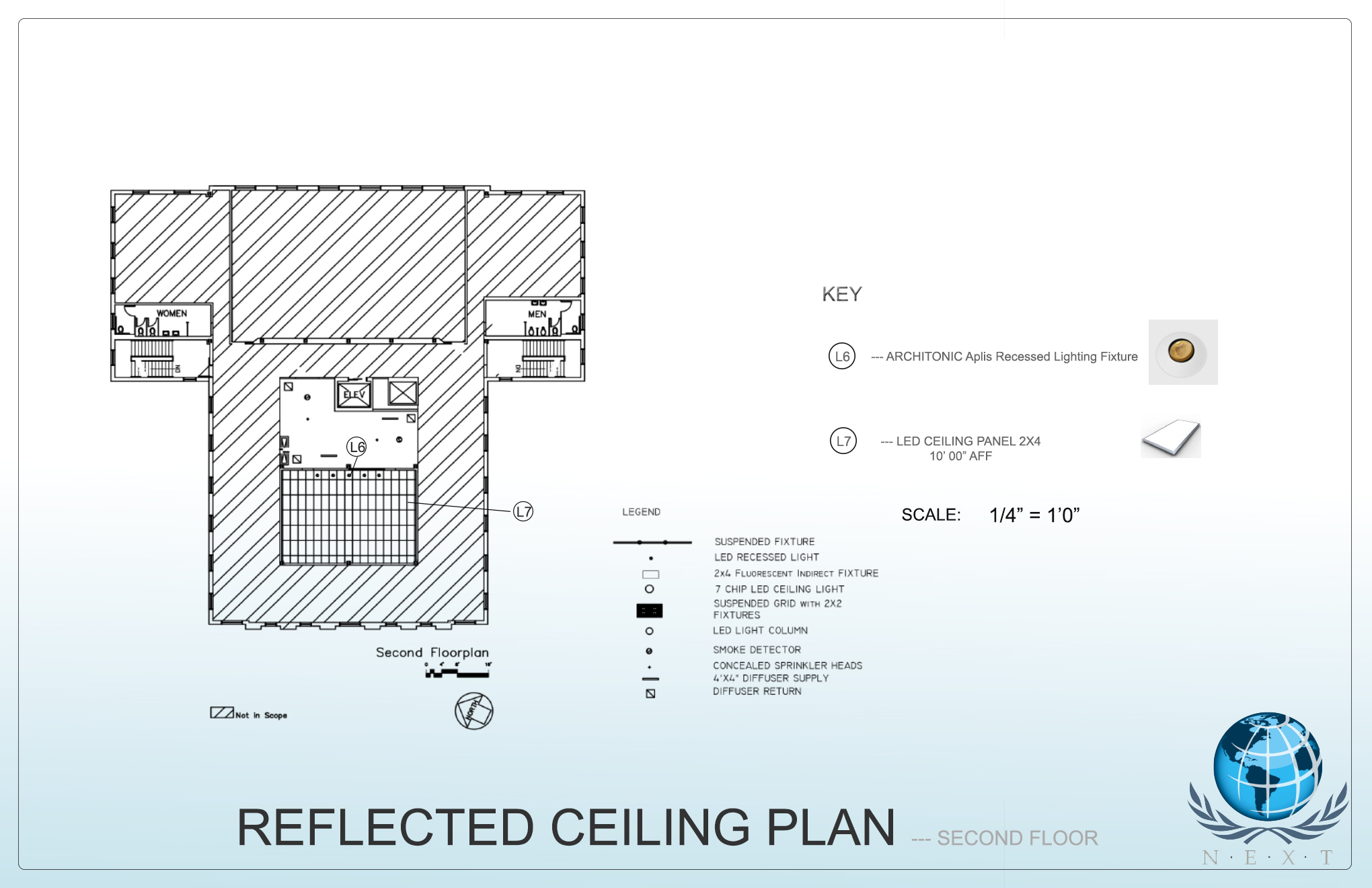 Reflected ceiling plan