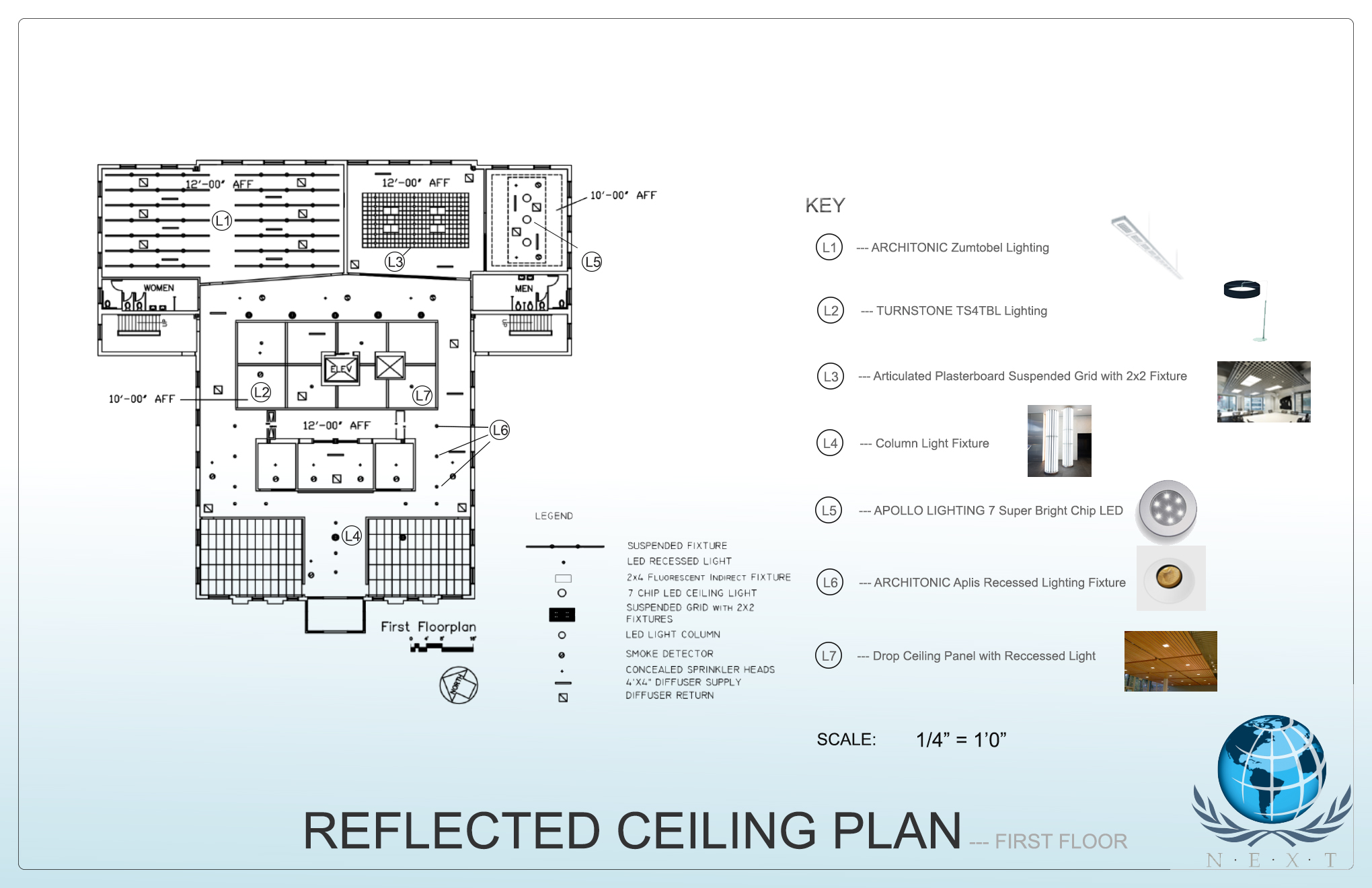 Reflected ceiling plan