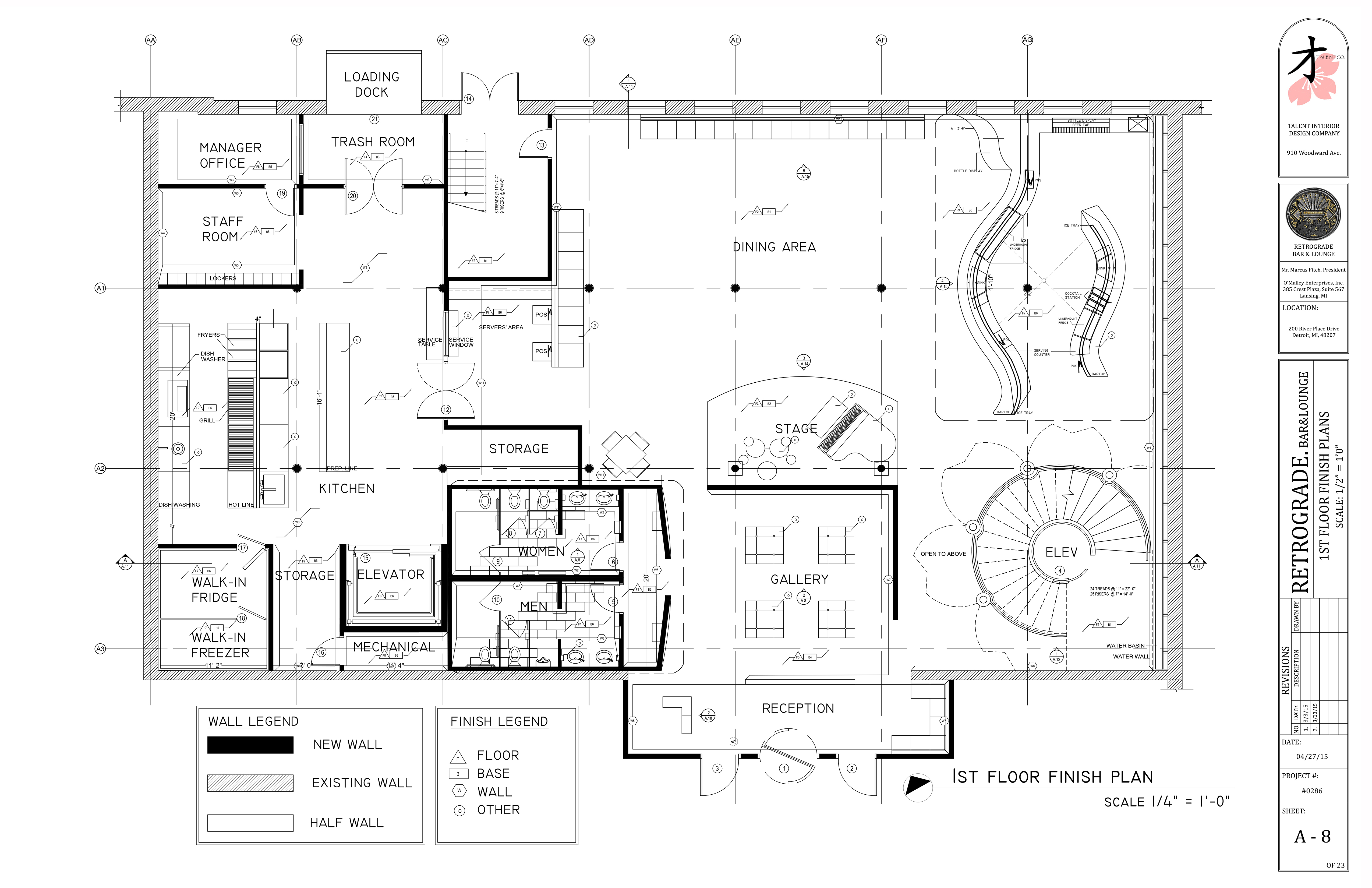Finish plan — first floor